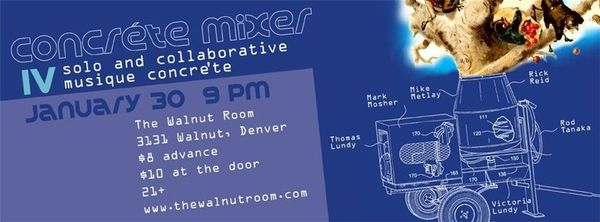 Concert: Concréte Mixer IV at Walnut Room Denver, Friday Jan 30th,&nbsp;9pm